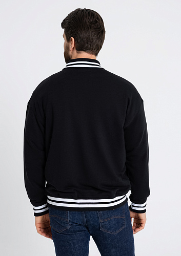 Бомбер унисекс футер без начеса с контрастом 340гр плотность(арт.REX71)